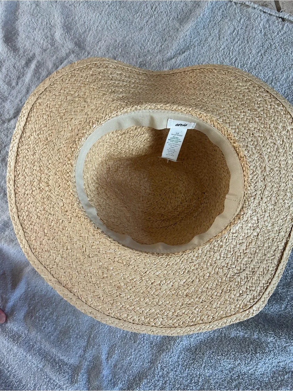Wide Brim Straw Sun Hat - NWT
